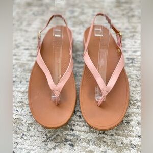 FitFlop Pink and Brown Slingback Sandals